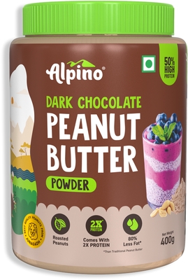 Alpino Peanut Butter Powder Dark Chocolate (400Gm) image