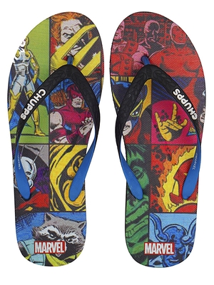 Chupps Women Marvel Vintage Natural Rubber Flip Flops In Red image