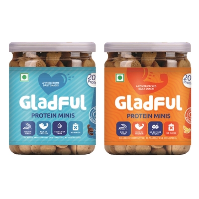 Gladful Protein mini cookies for kids and families (Orange + Chocolate) Cookies (150 g, Pack of 2) image