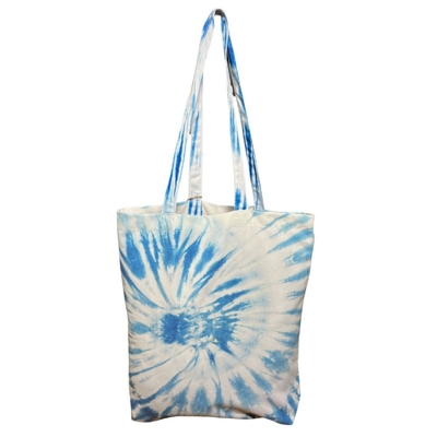 Upcycled Blue Tie-Dye Tote Bag image