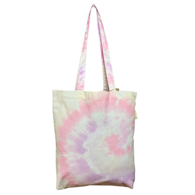 Upcycled Pink Tie-Dye Tote Bag image