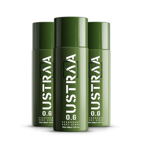 Ustraa O.G Deodorant Body Spray (150Ml - Set Of 3) image