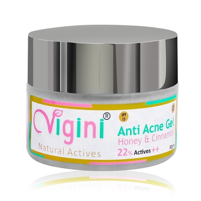 Vigini 22% Actives Anti-Acne Day Night Spot Face Gel (50 Gm) image