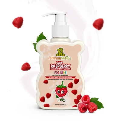 Wild Raspberry Face and Body Lotion for Kids with Raspberry, Shea Butter and Cocoa Butter - 200ml image