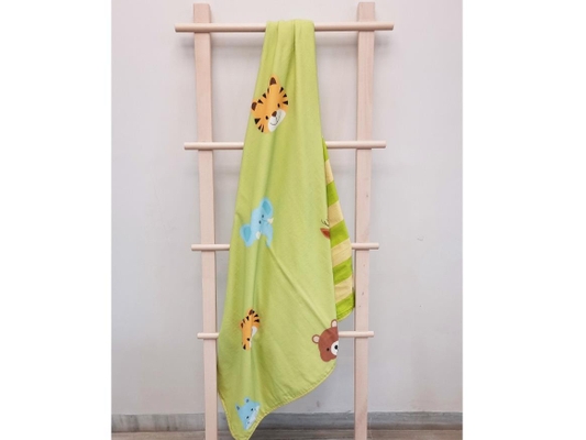 Jungle-Love-Organic-Baby-Dohar-Blanket,-Green