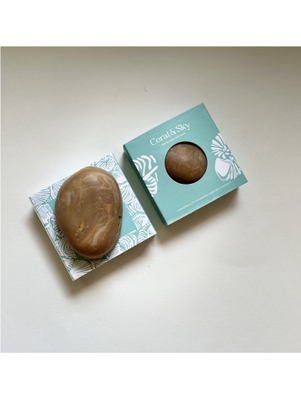 Coral-And-Sky-Pebbles-By-The-Shore---Musk-Lime-Cold-Process-Handmade-Soap-100-Gm-