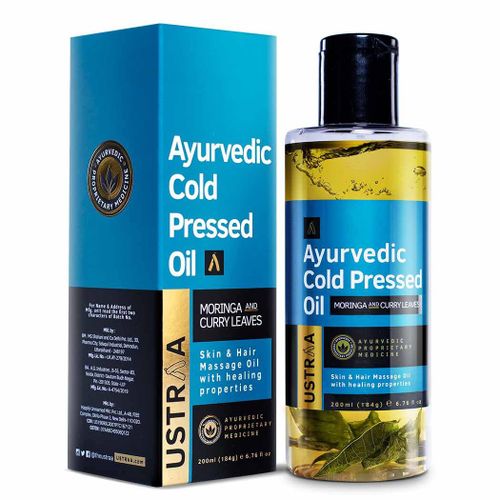 Ustraa-Ayurvedic-Cold-Pressed-Oil---200ml-with-Moringa-Oil-Curry-Leaves-|-Skin-Hair-Massage-Oil-Hair-Oil-200-ml-