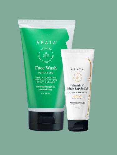 Arata-Night-Repair-Combo-With-Purifying-Face-Wash-Vitamin-C-Night-Repair-Gel